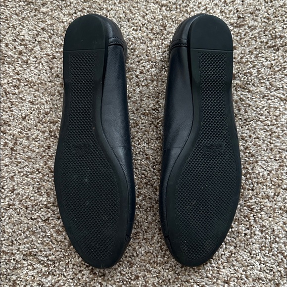 Coach Navy Leather Flats - Picture 2 of 3